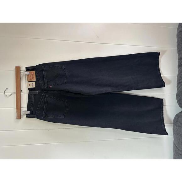 Levi's 94 Baggy Wide Leg Jeans Black Size 25 - Picture 3 of 4